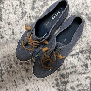 Sperry Blue Denim Canvas Sneakers